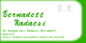 bernadett madacsi business card